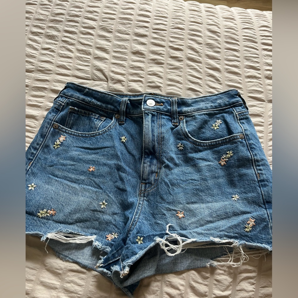 Two Pairs of flower Denim Shorts